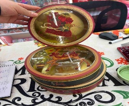 POTE DE LATA 3PC CAJA NAVIDEÑO DISEÑO RENO/TRINEO