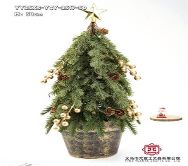 ARBOL NAVIDEÑO DE MESA CON MACETA