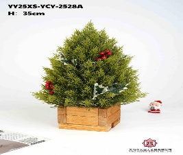 ARBOL NAVIDEÑO DE MESA CON MACETA