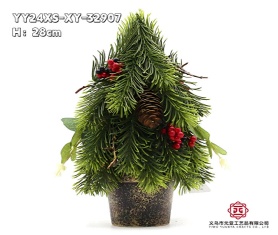 ARBOL NAVIDEÑO DE MESA CON MACETA