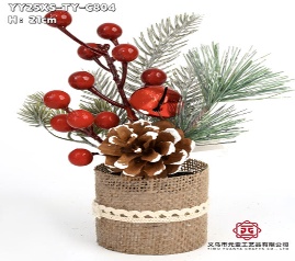 ARBOL NAVIDEÑO DE MESA CON MACETA