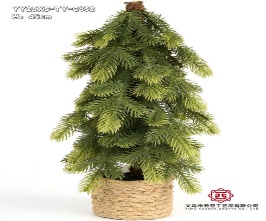 ARBOL NAVIDEÑO DE MESA CON MACETA CON FRUTOS ROJOS