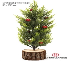 ARBOL NAVIDEÑO DE MESA CON MACETA CON FRUTOS ROJOS