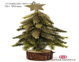 ARBOL NAVIDEÑO DE MESA CON MACETA CON ESTRELLA
