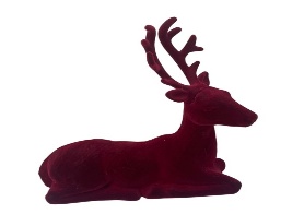 CIERVO GAMUZADO DECORATIVO NAVIDEÑO 25X17cm