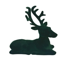 CIERVO GAMUZADO DECORATIVO NAVIDEÑO 25X17cm