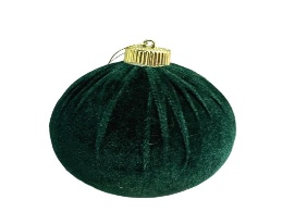 BOLA 12CM 2PC NAVIDEÑO GAMUZADO