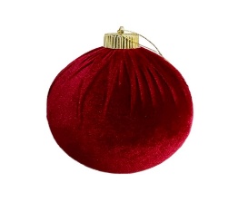 BOLA 8CM 3PC NAVIDEÑO GAMUZADO