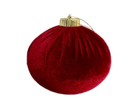 BOLA 12CM 2PC NAVIDEÑO GAMUZADO