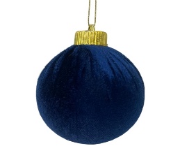 BOLA 12CM 2PC NAVIDEÑO GAMUZADO