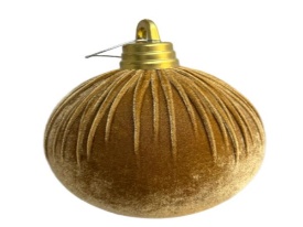 BOLA 12CM 2PC NAVIDEÑO GAMUZADO