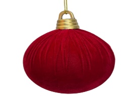BOLA 15CM 1PC NAVIDEÑO GAMUZADO