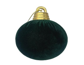 BOLA 20CM 1PC NAVIDEÑO GAMUZADO