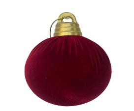BOLA 15CM 1PC NAVIDEÑO GAMUZADO