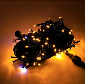 PISCA NAVIDEÑA STROBO 200LAMPARAS 10 METROS MAS 1 DESTELLO POR METRO 220V LUZ CALIDA